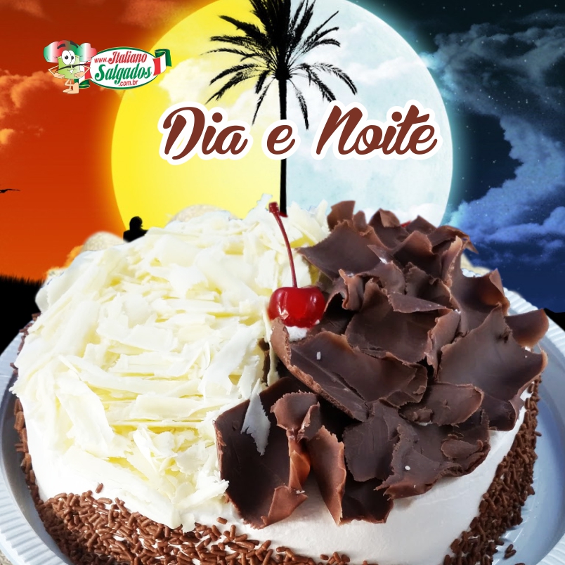 Torta Bolo Dia e Noite Aniversário festa Goiânia Italiano Salgados